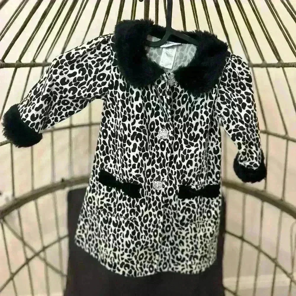 Vintage BLUEBERi boulevard size 24 months leopard coat
